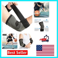 Moisture-Wicking Elbow Compression Sleeves for Ultimate Pain Relief – 2 Pack