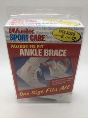 VINTAGE 1998 ANKLE BRACE MUELLER SPORTS MEDICINE ADJUST -TO – FIT PROD. 4572 WHT
