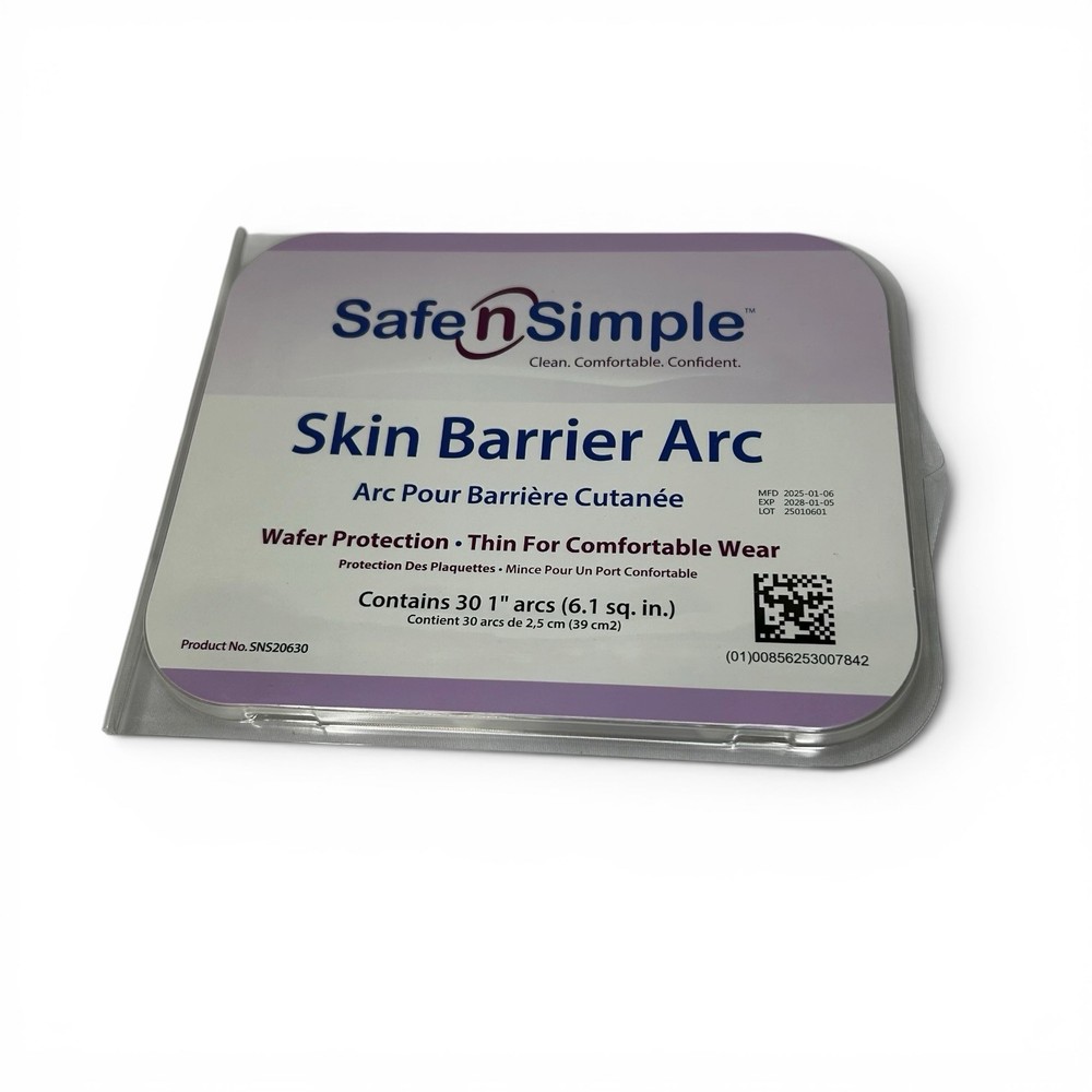 30 Pcs Safe N Simple SNS20630 Ostomy Skin Barrier Arc Exp 2028-01-05 Free Ship
