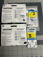 62-count pack Rayovac Energizer EX 05/26 Hearing Aid Batteries Size 13 Lot