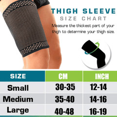 Copper Thigh Leg Support Hamstring Quadriceps Wraps Groin Quad Brace Compression