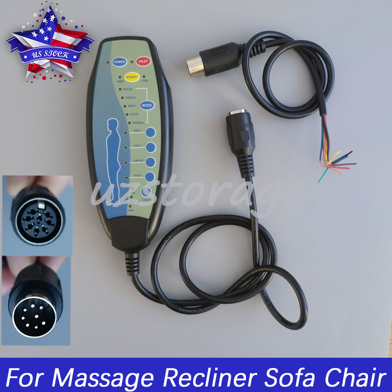 12VDC 8 Female Pin Massage Remote Hand Control For Massage Recliner Sofa Chair