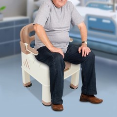 Modern Coffee Color Shower Chair, Bath Safety Seat, Portable Toilet Chair New