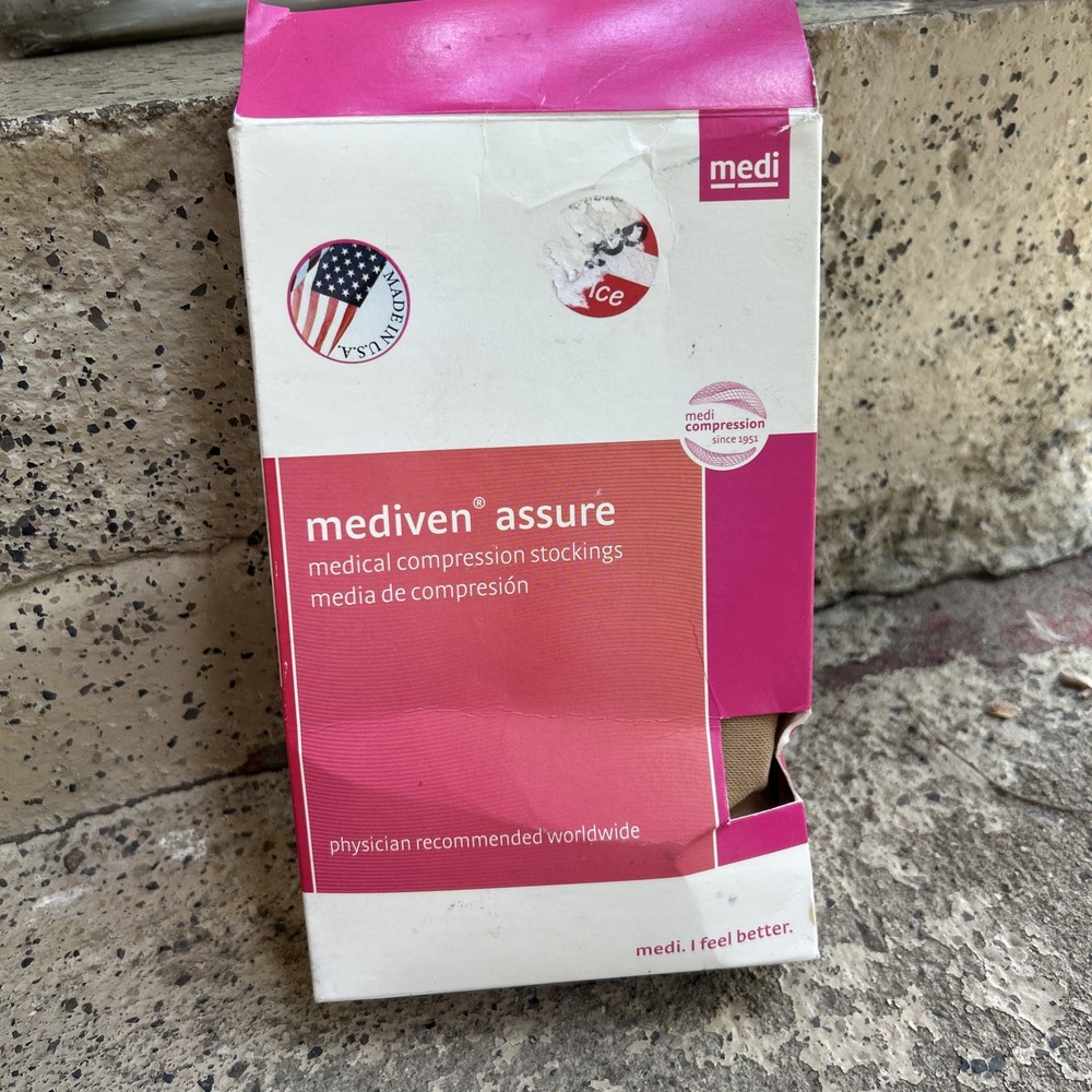 Mediven 22301 Medi ASSURE Thighs W/ TopBand 30-40 mmHg Close Toe Beige Small (b5