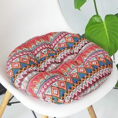 vctops Bohemian Soft Round Chair Pad Garden Patio 1 Count (Pack of 1), Red