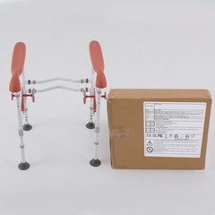 Steel Toilet Safety Rails w/ Fixable Clamp Adjustable Handicap Frame Max.330lbs