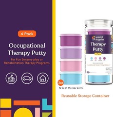 Vibrant Unicorn Colors Therapy Putty Set – 4 Strengths for Hands & Stress Relief