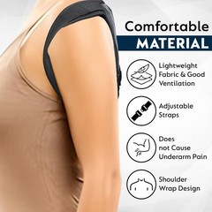 AuFlex Posture Corrector for Men & Women – Bodywellness Free Size, Black