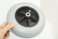 8″ x 2″ (200×50) Caster Solid Rubber Front Rear 1 Count (Pack of 1), Grey