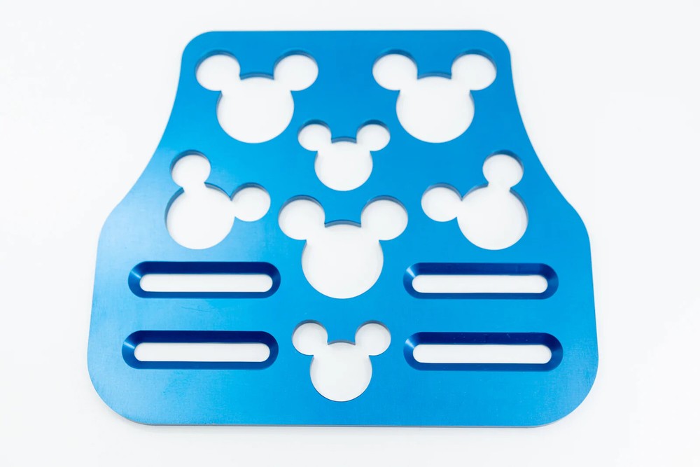 Mouse Head Universal Wheelchair Footplate 7″ x 6″ Front Bolt Fixed Blue