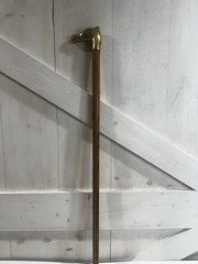 Vintage Wood & Solid Brass Horse Head Cane Walking Stick 35″