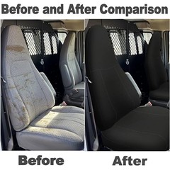Custom 600D Heavy Duty Seat Covers for Chevy Express 2010-2025 Front black