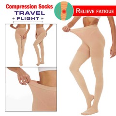 30-40 mmHg Compression Pantyhose Thigh High Graduated Support Stockings Full Toe