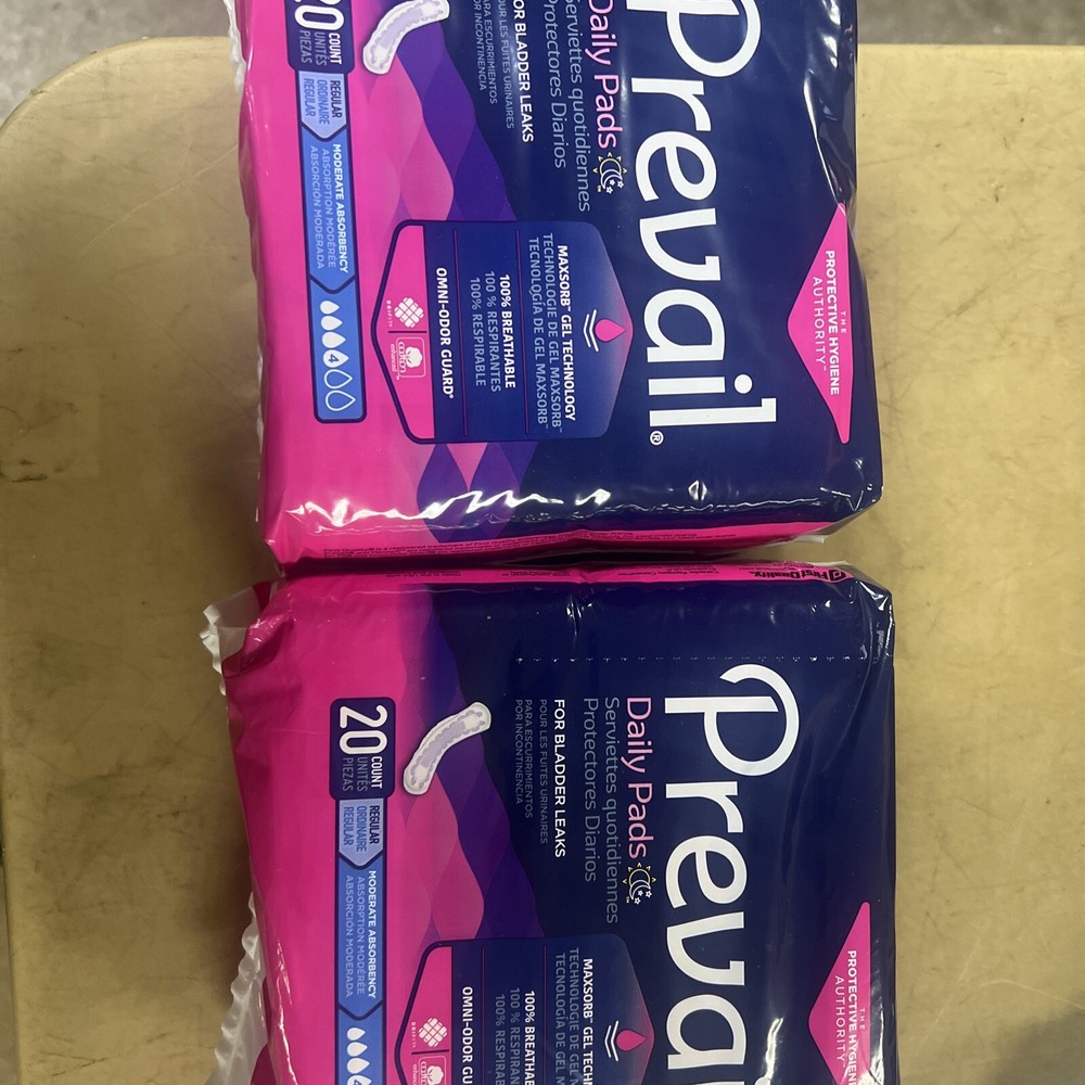 Women’s Prevail Daily Pads for Bladder Leaks | 40 count Moderate absorbency lvl4