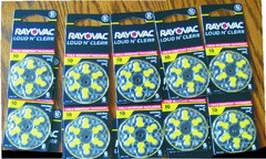 Size 10 RayOVac Hearing aid batteries 10 PACKS, 6 to a pack, 60 total xp 5/29