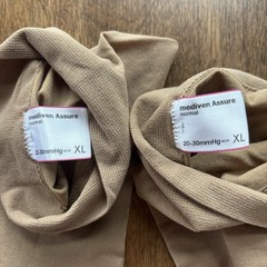 Medi Assure Compression Socks Calf Closed Toe Beige XL 20-30 Open Box – New