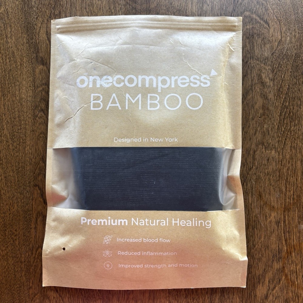 Onecompress Bamboo Foot Compression Sleeve Size 2XL Black Open Box NEW