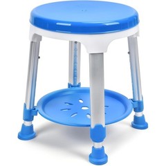 360° Rotating Shower Stool Adjustable Height Portable Bath Seat W/ Storage New
