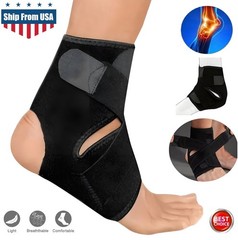 2× Adjustable Strap Sports Ankle Brace Breathable Compression Wrap Ankle Support