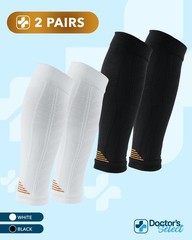 Doctor’s Select 2 Pairs Copper Calf Large-X-Large, Black/White – 2