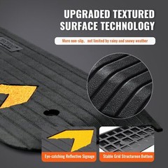 Heavy Duty 1″ Rise Rubber Ramp 33069LB for Wheelchairs & Scooters