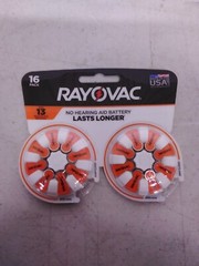Rayovac Size 13 Hearing Aid Battery – 16pk