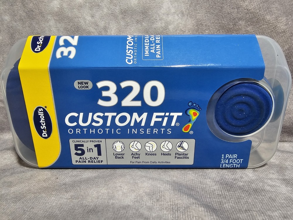 Dr Scholls Custom Fit Orthotics CF 320 3/4 Length Inserts All Day Pain Relief