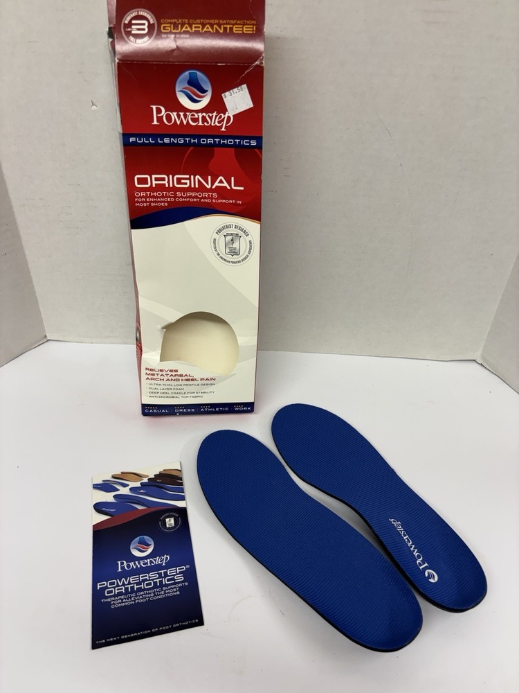 Power Step Full Length Orthotics Original Mens 4-4.5 Womens 6-6.5