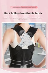 Shoulder and back posture correction with camel straps, adult body shape