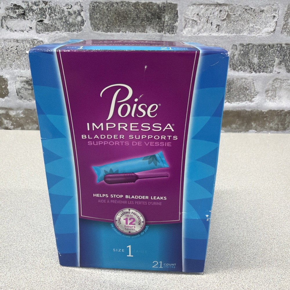 Poise Impressa Bladder Support Tampons, Size 1, 21 Count, 2029🎈FREE SHIPPING🎈