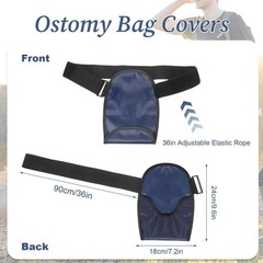 Waterproof Ostomy Bag Cover, Adjustable Washable Colostomy Pouch Cover Protec…