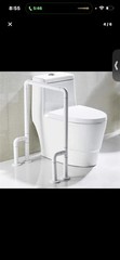 LGLFDJ.Floor-Standing Toilet Rails, Stainless Steel Frame Support Grab Bar, Home