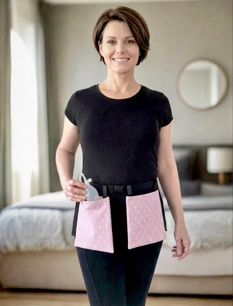 Elegant Pink Mastectomy Drain Holder – Stylish Post-Surgery Support