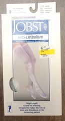 JOBST Closed Toe Thigh Hi Stockings Anti-Embolism White NIB X-Large White