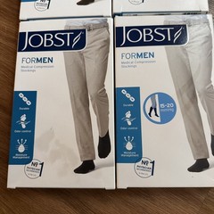 4- Jobst Men Compression Socks 15-20 mmHg Knee High CT X-Large Black Brand New