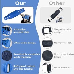 Patient Transfer Sling Heavy Duty 380 LBS Capacity Gait Belt for Elderly