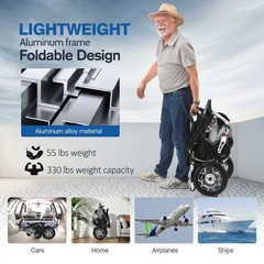 Intelligent Foldable Electric Wheelchair All Terrain 4 Wheels Mobility Scooter