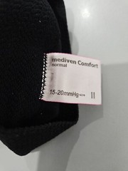 MEDIVEN Comfort Normal BLACK COMPRESSION SOCKS STOCKINGS Closed Toe Sz 15-20 II