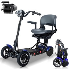 Foldable 4 Wheel Mobility Scooter Folding Drive Device for Seniors Adults 330Lbs