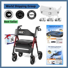 All-Terrain Z21 Rollator for Seniors: Strong, Safe & Comfortable, 350lb Capacity
