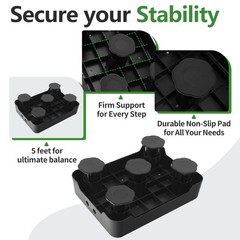 Adjustable Step Stool for Adults & Seniors, 650LBS Heavy Duty Bed Step for Hi…