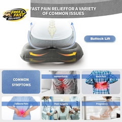 Inflatable Donut Seat Cushion for Tailbone Pain Relief Coccyx Pillow for Office