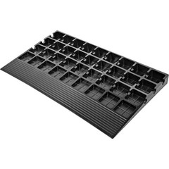 Solid Rubber Threshold Ramp 2.6 Inch Rise 2200LBS with 3 Cord Channels