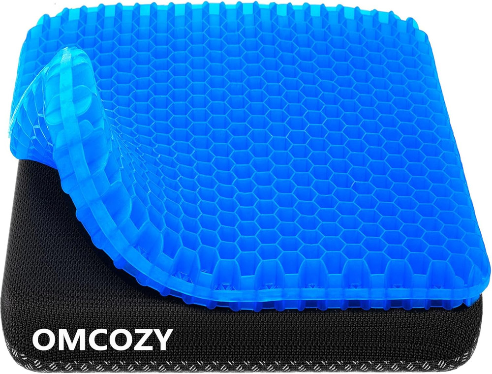 OMCOZY Gel Seat Cushion, Cooling Cushion (Super Large & Thick), Breathable Honey