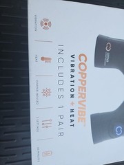 Copper Compression CopperVibe Vibration Heat Therapy Gloves Black (1 Pair)