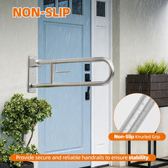 Heavy Duty Toilet Grab Bar 29.5 In, 440 Lbs Load Capacity, Anti-Slip Flip up Han