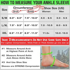 Ankle Brace Compression Sleeve – Relieves Achilles Tendonitis Joint Pain. Pla…