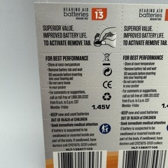 Members Mark Hearing Aid Batteries Size 13 – 40 Pack Best By 05/27 HLT-13BATT40