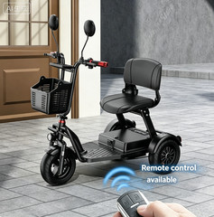 Folding Electric Mobility Scooter 1000W 48V 3 Wheel Electric Scooter Dual Motor