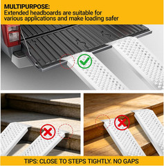 2 PCS Loading Ramps, 47.2″ L X8.9 Shed Ramp 880Lb Capacity Portable Lightweight
